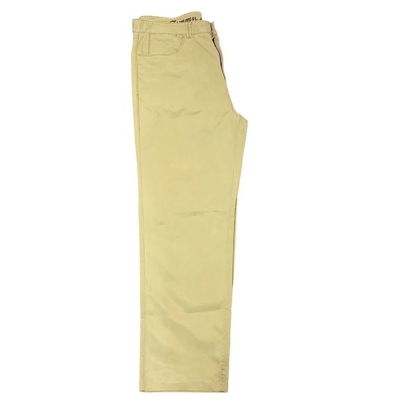 TOMMY Bahama Tan Beige Chambray Pants Tencel Cotton Blend Straight Leg Sz 38X32 - Picture 3 of 13